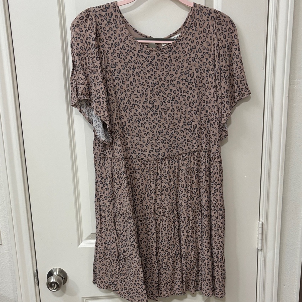 Abercrombie & Fitch Leopard Print Mini Dress - Brown